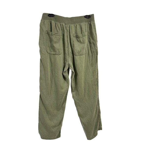 Faherty Arlie Linen Blend Pant in Thyme Size L - Picture 3 of 8